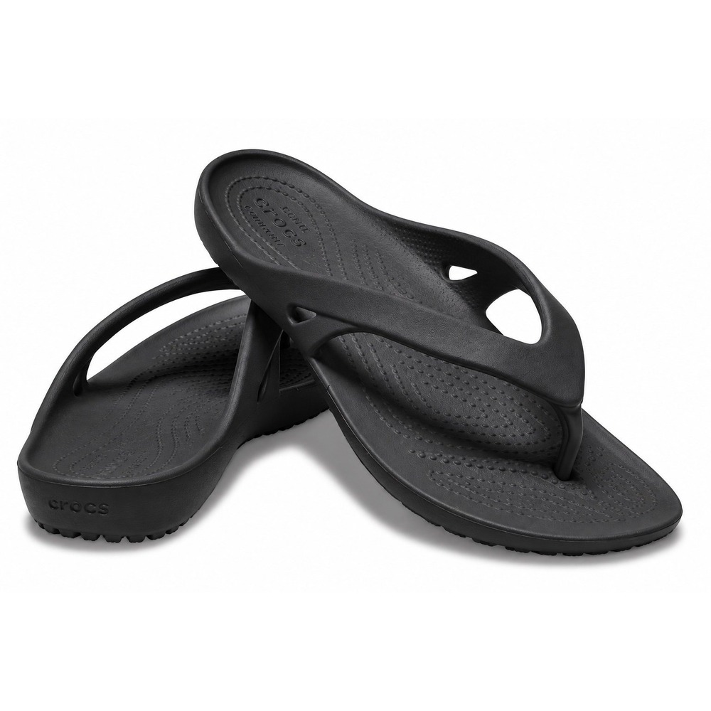 Crocs Kadee II Flip Flops Black Size 9
